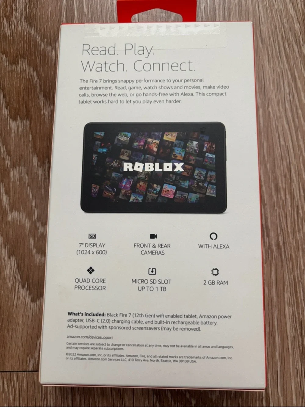 New! Amazon Fire 7 (12th gen) tablet, 16 GB, black